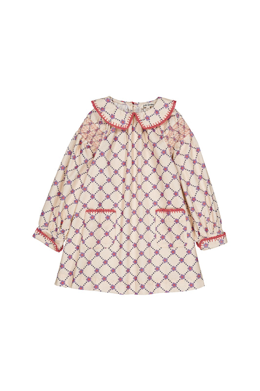 martha dress | floral check