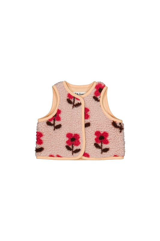mira baby fleece vest | cookie