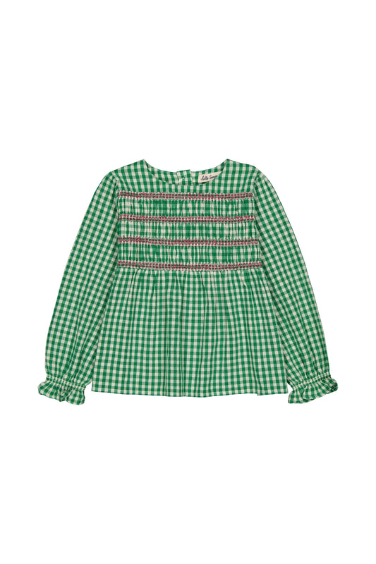 missy blouse | gingham green