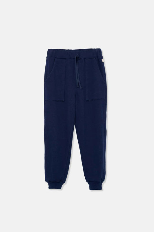 soft knit pants | navy