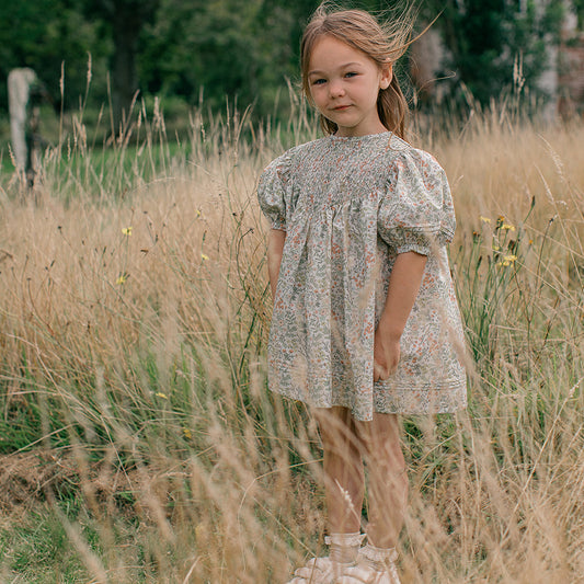 ottilie dress | wild strawberry floral organic cotton