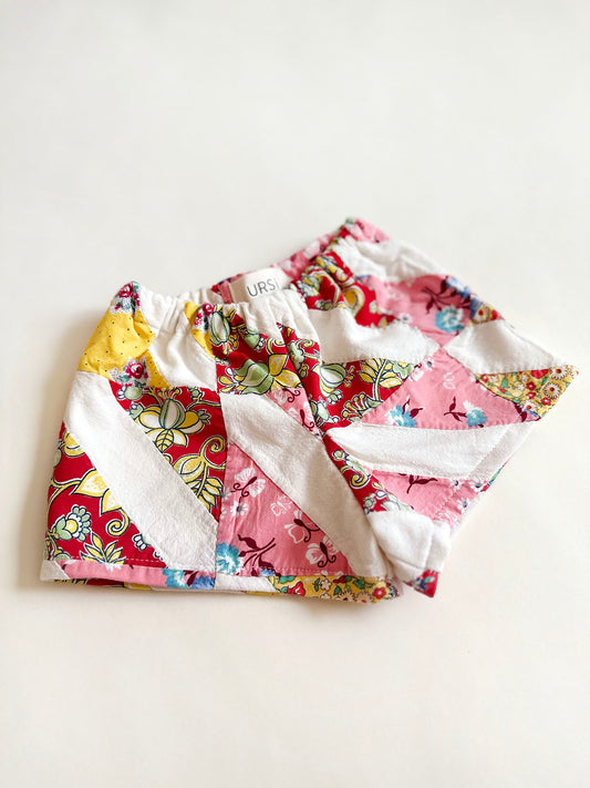 retro shorts | patchwork