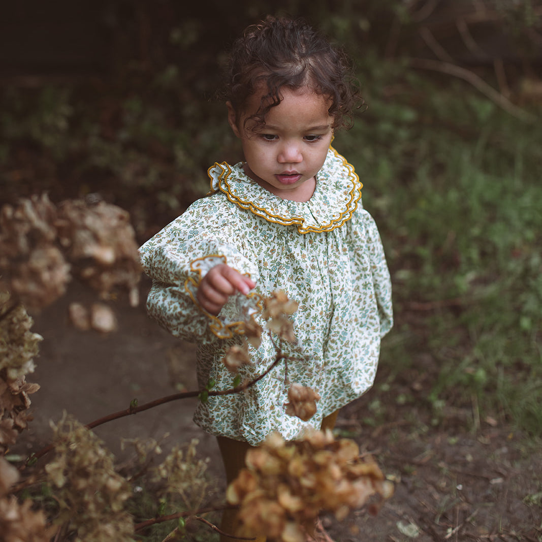 double dutch romper | oat busy wild floral