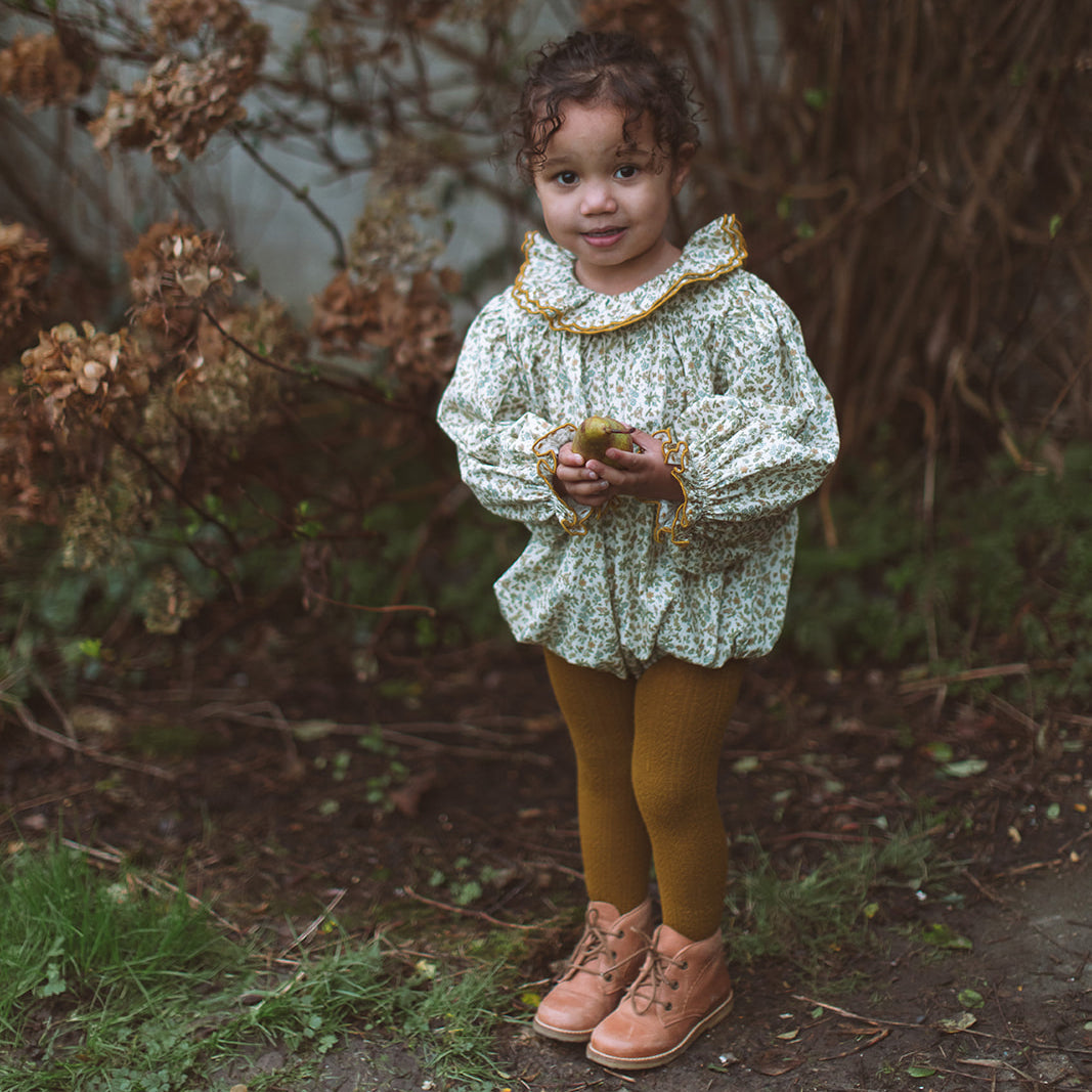 double dutch romper | oat busy wild floral