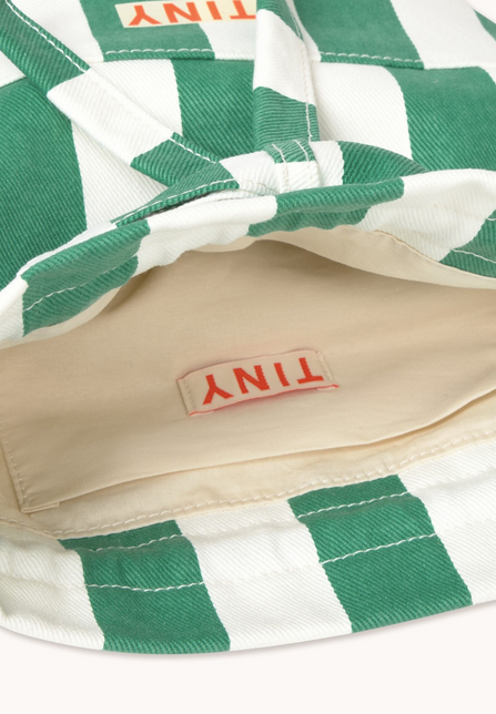 emerald stripes bucket bag