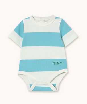stripes knit body | cyan