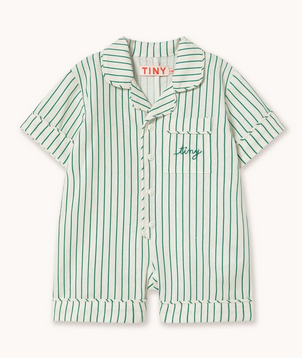 emerald stripes baby body | dark emerald