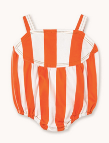 twill stripes baby body | summer red