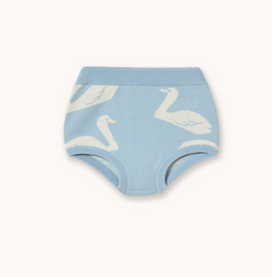 big swans baby bloomer | washed blue