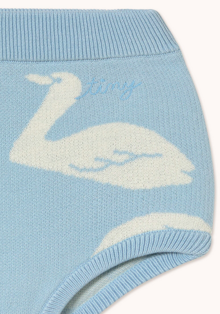 big swans baby bloomer | washed blue