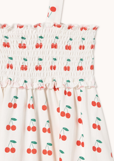 cherries strapped dress | off white