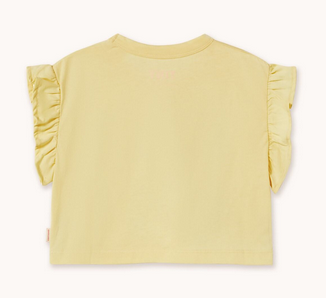 yellow flowers crop tee | dusty yellow