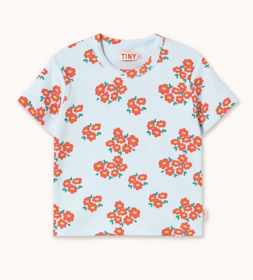 blossoms rib tee | ice blue