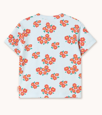 blossoms rib tee | ice blue