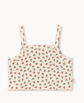 tiny roses rib tank | off white