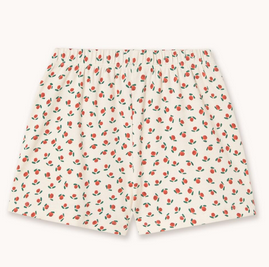 tiny roses rib shorts | off white