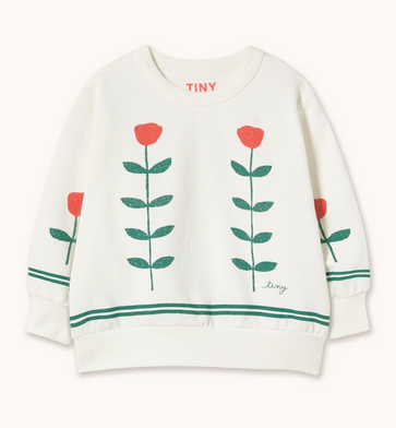 red roses graphic sweatshirt | off white