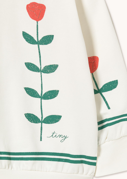 red roses graphic sweatshirt | off white