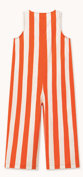 stripes twill one piece  | summer red