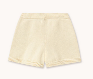 flowers knitted shorts | light cream