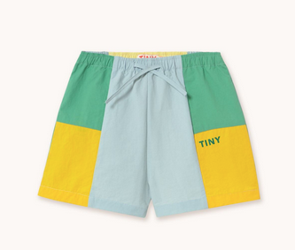 color block woven shorts | multicolor