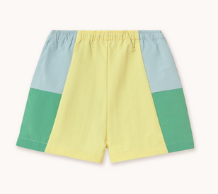 color block woven shorts | multicolor
