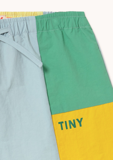 color block woven shorts | multicolor