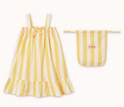 yellow stripes nightgown dress| dusty yellow