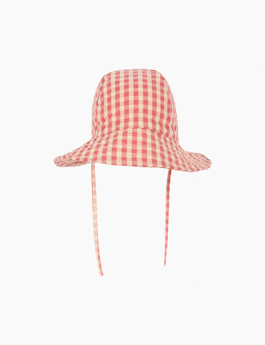 kim sun hat | flamingo plume check