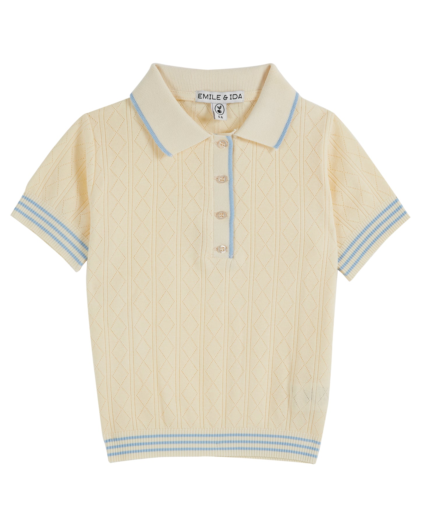 pointelle polo | creme