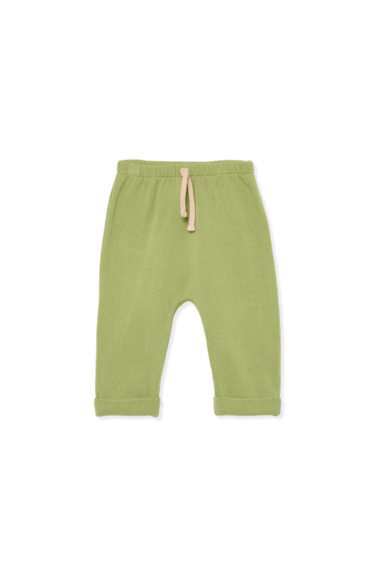 soft knit baby pants | green