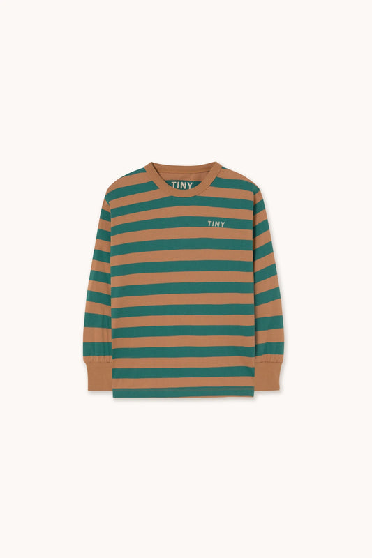 stripes sleeve knit tee