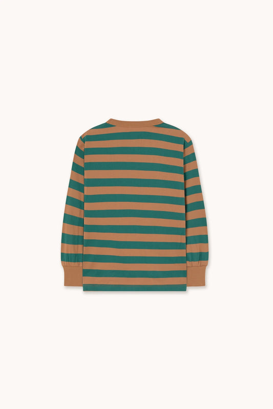 stripes sleeve knit tee