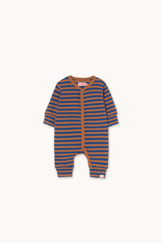 stripes rib one-piece