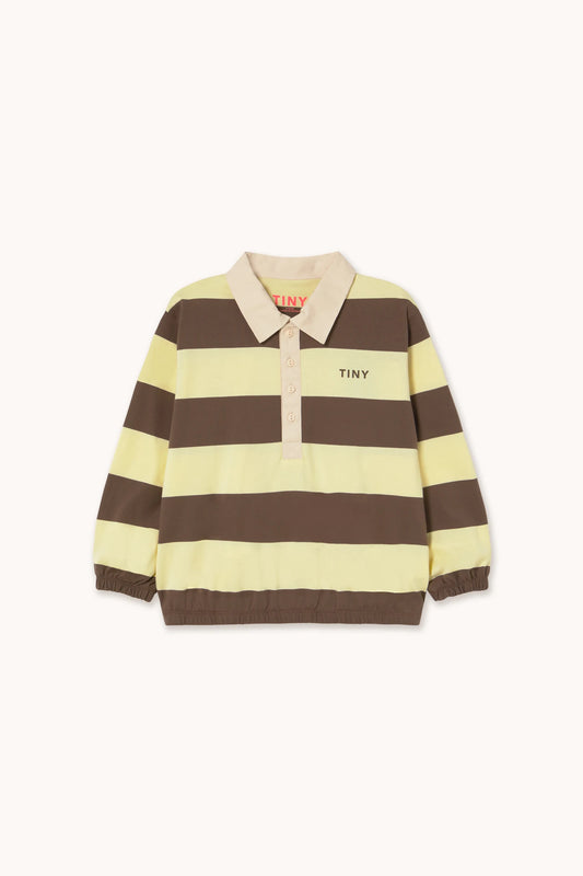 stripes polo sleeve tee