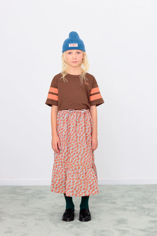 cherries woven long skirt