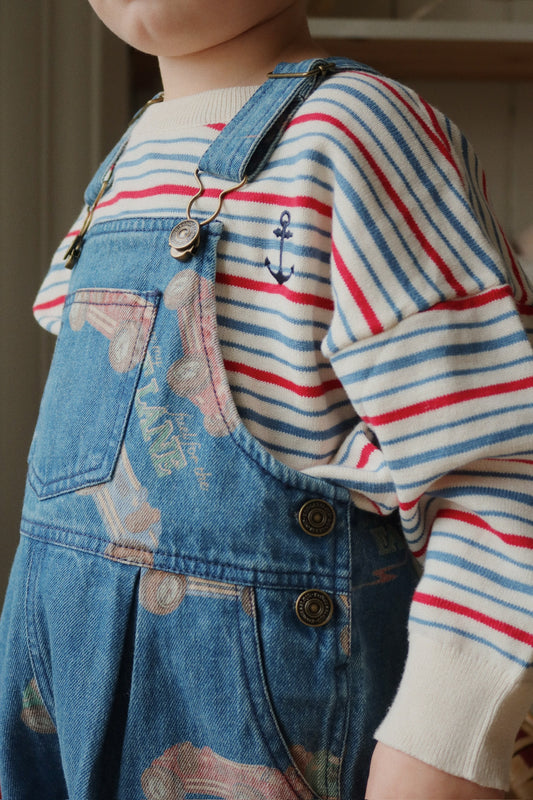 manis knit polo | antique stripe