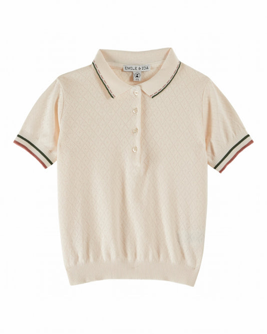 polo pointelle | creme