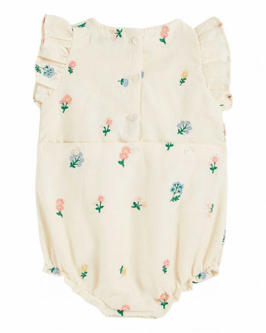 all over embroidered romper | banane