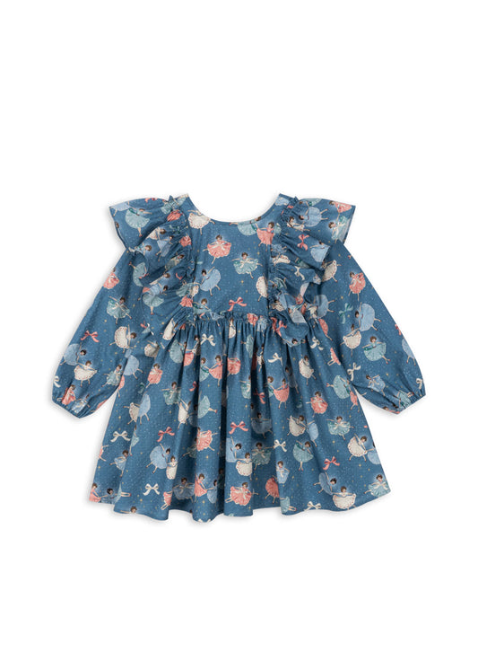 evia ls bow dress | snow bow ballerina