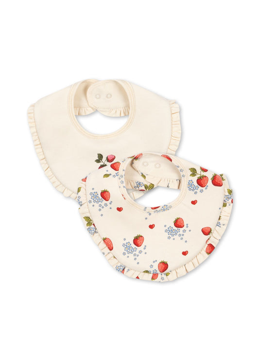 basic two pack frill bib | marmalade mix