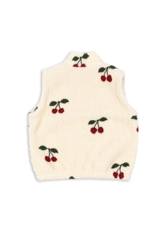 jody teddy vest | ma grande cerise