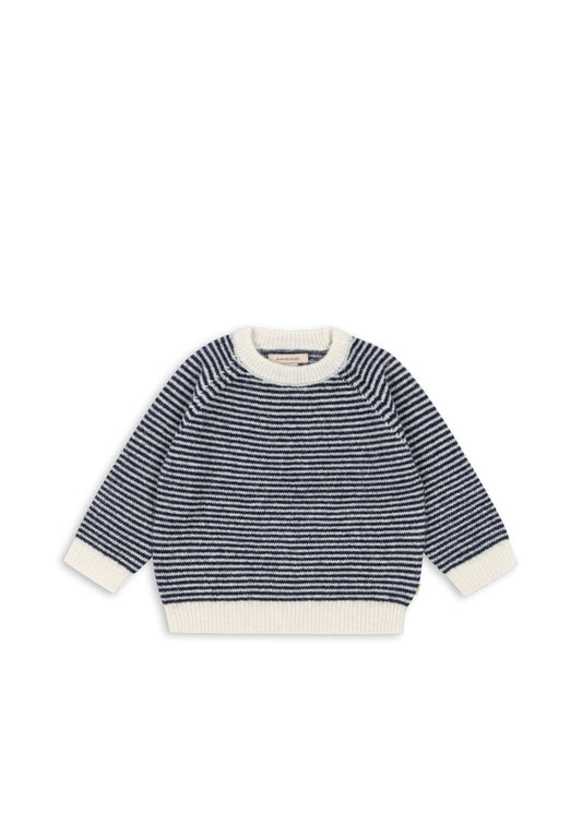 berle knit sweater | ensign blue + buttercream