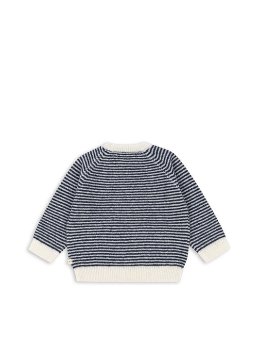 berle knit sweater | ensign blue + buttercream