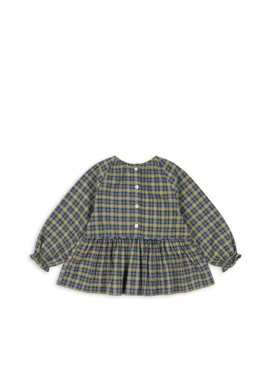 terre blouse | laurel blue check