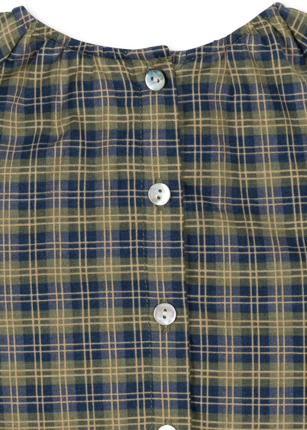 terre blouse | laurel blue check