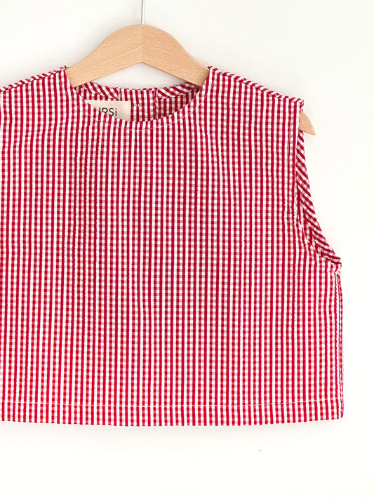 pampas top | red gingham
