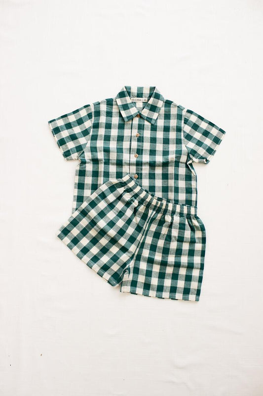 button up | jade check