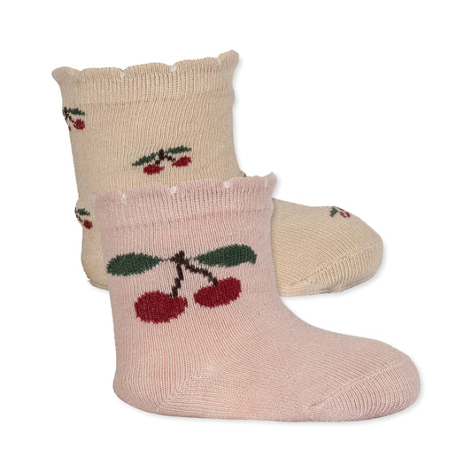 2 pack jacquard socks | cherry