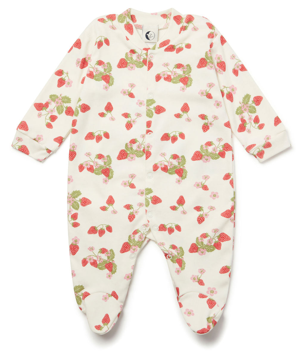 baby sleep suit | strawberry